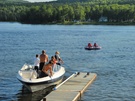 Campers on Lake Biencourt