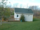 Vue de côté du chalet