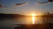 coucher de soleil sur le Grand lac Squatec