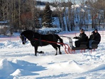 Balade en traîneau à cheval, Pohénégamook.
