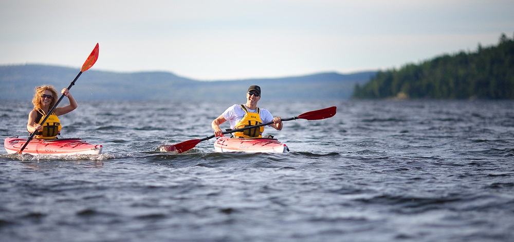 Kayak sur le lac Témiscouata