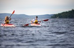 kayak sur le lac Témiscouata