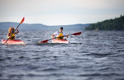 kayak sur le lac Témiscouata