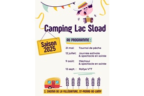 Programmation estivale au Camping du Lac Sload