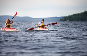 kayak sur le lac Témiscouata