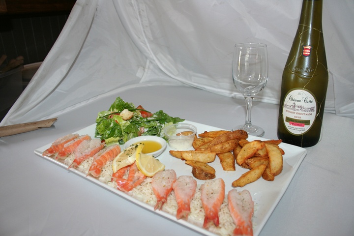 O P'tit Bar Resto-assiette de langoustines