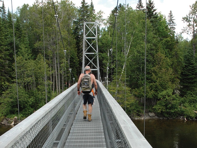 National Hiking Trail, Lower St. Lawrence - suspension bridge