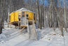 yourte jaune hiver